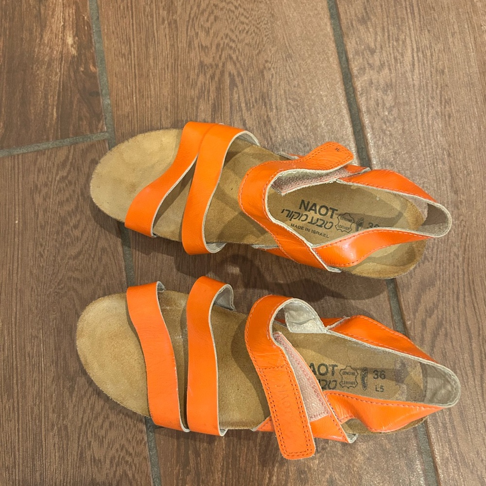 NAOT size 36 platform cork sandals